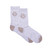 Magenta Plant Sock in White