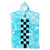 Creatures of Leisure Chex Poncho Towel in Fluro Blue Chex