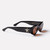 Epokhe Suede Sunglasses in Black Polished Bronze Amber