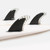FCS II Reactor PC Carbon Large Thruster Fin Set in Black Charcoal