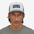 Patagonia P-6 Logo Trucker Hat in White Light Plume Grey