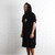 Town & Country Yin Yang Hooded Towel Womens in Black