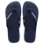 Havaianas Rubber Logo Thongs in Navy Blue White