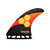 Futures AM2 Techflex Thruster Fin Set Large in Orange Red