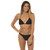 Sisstrevolution Solid Tidal Triangle Bikini Top Womens in Solid Black