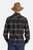 Brixton Bowery Long Sleeve Flannel Mens in Black Charcoal