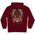 Santa Cruz Dressen Rose Crew Three Pullover Hoodie Mens in Maroon