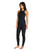 Oneill 2MM Hyperfreak Long Jane FZ Wetsuit Womens in Black Black