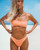 Billabong Terry Rib Mila Bralette Bikini Top Womens in Coral