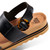 Reef Cushion Vista Hi Buckle Sandal Womens in Black Tan