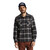 Brixton Bowery LW Ultra Flannel Shirt Mens in Charcoal Black