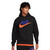 Nike Club Fleece Pullover Hoodie Mens in Black Safety Orange