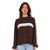 Rusty White Lines Oversized Crew Neck Knit Womens in Cappuccino