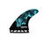 Futures Jack Robinson Honeycomb Large Thruster Fin Set in Aqua