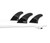 Futures JS Honeycomb Large Thruster Fin Set in Smoke
