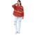 Sisstrevolution Ensenada Long Sleeve Fleece Shirt Womens in Retro Red