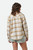 Brixton Bowery Classic Flannel Shirt Womens in Off White Semolina Washed Copper