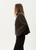Afends Berlin Reversible Polar Fleece Jacket Womens in Coffee