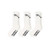 S Double Standard Sawn Sock 3 Pack Mens in White