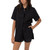 Rhythm Classic Lounge Shirt Womens in Black