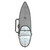 Creatures Of Leisure Shortboard Icon 6ft 3 Cover in Silver Black