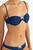 Rhythm Lily Rib Balconette Bikini Top Womens in Ink