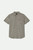 Brixton Charter Stripe Short Sleeve Shirt Mens in Charcoal Grey