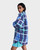 Roxy Over And Above Shacket Womens in Dutch Blue Plaid Fade