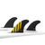 Futures P4 Alpha Pivot Small Thruster Fin Set in Carbon Yellow