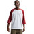Nike Sportswear Club 3/4 Raglan Tee Mens in Team Crimson White