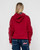 Rusty Red Raw Archival Oversized Hoodie Womens in Red
