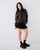 Rusty Roxanne Oversized Crew Womens in Washed Black