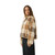 Afends Berlin Reversible Polar Fleece Jacket Womens in Almond Check