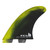 FCS II Mark Richards Twin+1 PC M-L Fin Set in Cyber Lime Black
