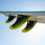 FCS II Mark Richards Twin+1 PC M-L Fin Set in Cyber Lime Black