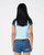 Rusty Bradley Mini Cap Sleeve Tee Womens in Retro Blue