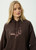 Afends Reality Check Boxy Hoodie Womens in Coffee