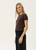 Afends Carmen Baby Ringer Tee Womens in Coffee Black