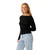 Rip Curl Bossa Nova Textured Long Sleeve Tee Womens in Black