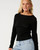 Rip Curl Bossa Nova Textured Long Sleeve Tee Womens in Black