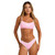 Roxy Swell High Leg Cheeky Bikini Pant Womens in Pink Frosting
