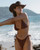 Roxy Palm Shadows Tiki Tri Bikini Top Womens in Java