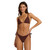 Roxy Palm Shadows Tie Side High Leg Cheeky Bikini Pant Womens in Java