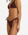 Roxy Palm Shadows Tie Side High Leg Cheeky Bikini Pant Womens in Java