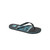 Reef Seaside Prints Thongs Mens in Black Blue Water