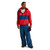 Burton 50/50 80s Powdershell 3L Jacket Mens in Selvedge Blue Performer Red