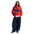 Burton 50/50 80s Powdershell 3L Jacket Mens in Selvedge Blue Performer Red