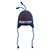 Burton 50/50 80s Earflap Beanie in Selvedge Blue Performer Red Stout White