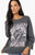 Oneill Psychd Oversize Long Sleeve Tee Womens in Dark Shadow