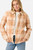 Oneill Zuma High Pile Fleece Shirt Womens in Peach Light